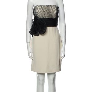 Marchesa Notte silk strapless cocktail dress - size 4